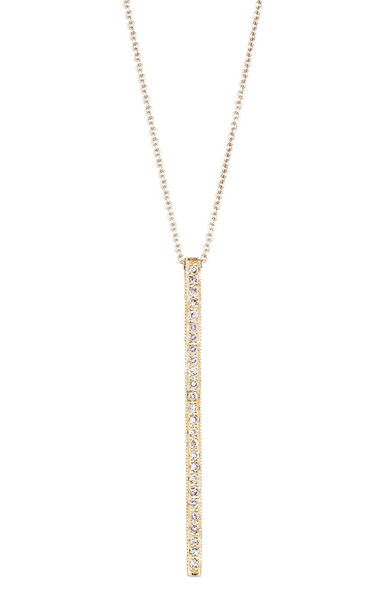 Sethi Couture Alice Diamond Linear Bar Pendant Necklace, Main, color, 