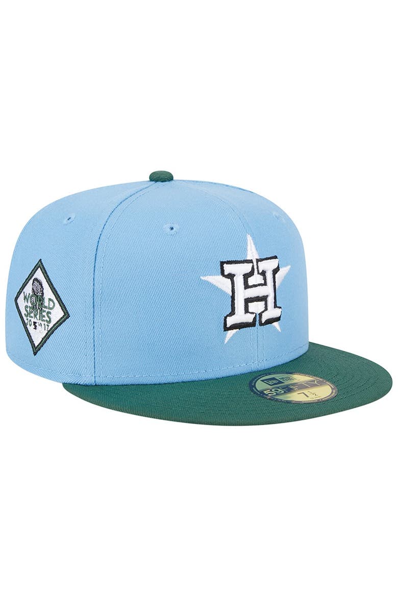 Men's New Era  Sky Blue/Cilantro Houston Astros 2017 World Series 59FIFTY Fitted Hat, Main, color, Light Blue