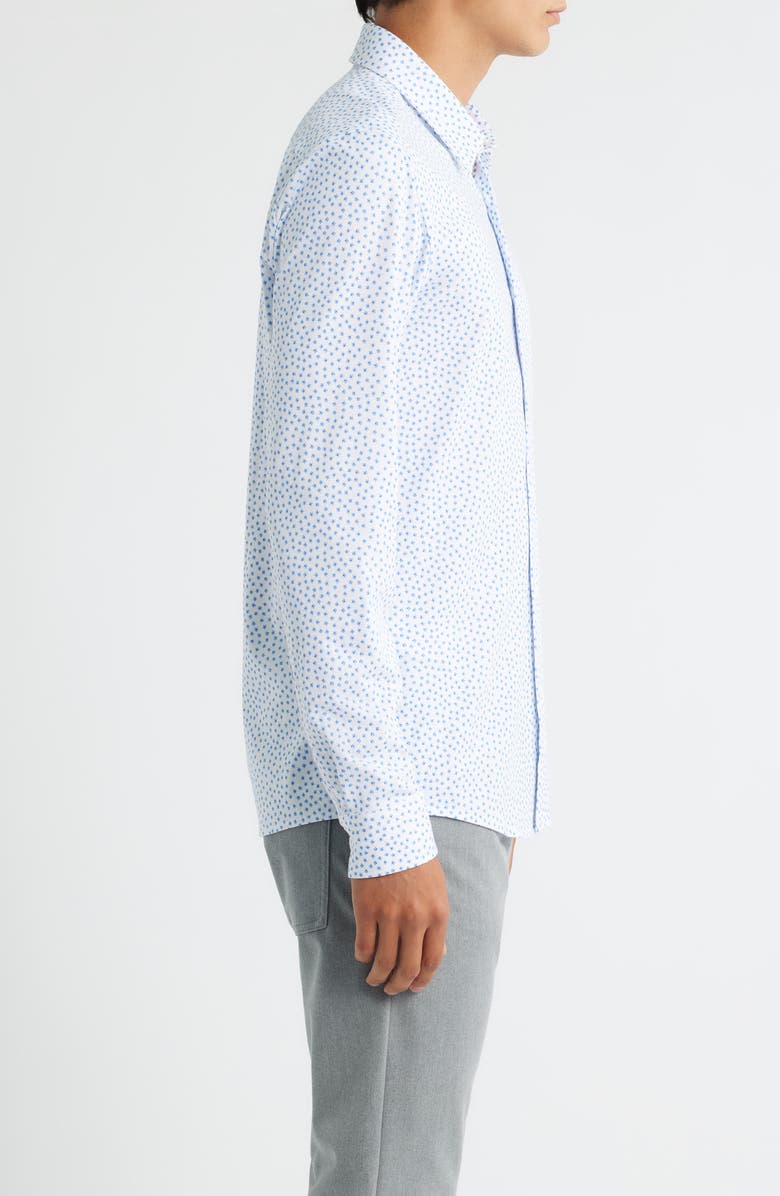 BOSS Roan Kent Slim Fit Button-Up Shirt, Alternate, color, Light/ Pastel Blue Dots