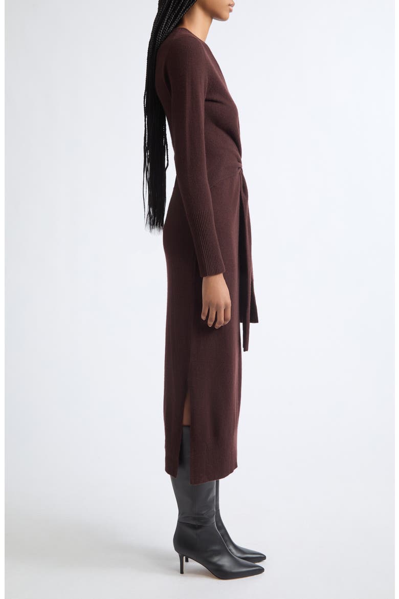 Salomez Merino Wool & Cashmere Knit Dress, Alternate, color, ESPRESSO