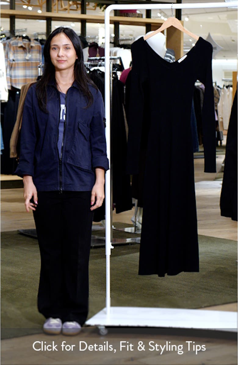 The Signature Knit V-Neck Midi Dress, sales video thumbnail