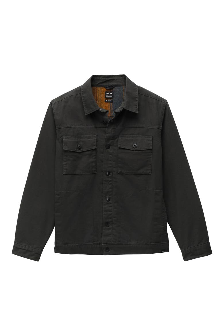 Grover Flannel Lined Canvas Jacket, Alternate, color, DARK IRON