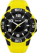 Kenneth Cole Reaction Three Hand Quartz Silicone Strap, 49mm