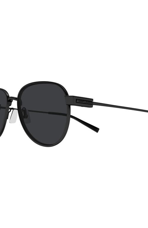 Saint Laurent 53mm Panthos Sunglasses In Black