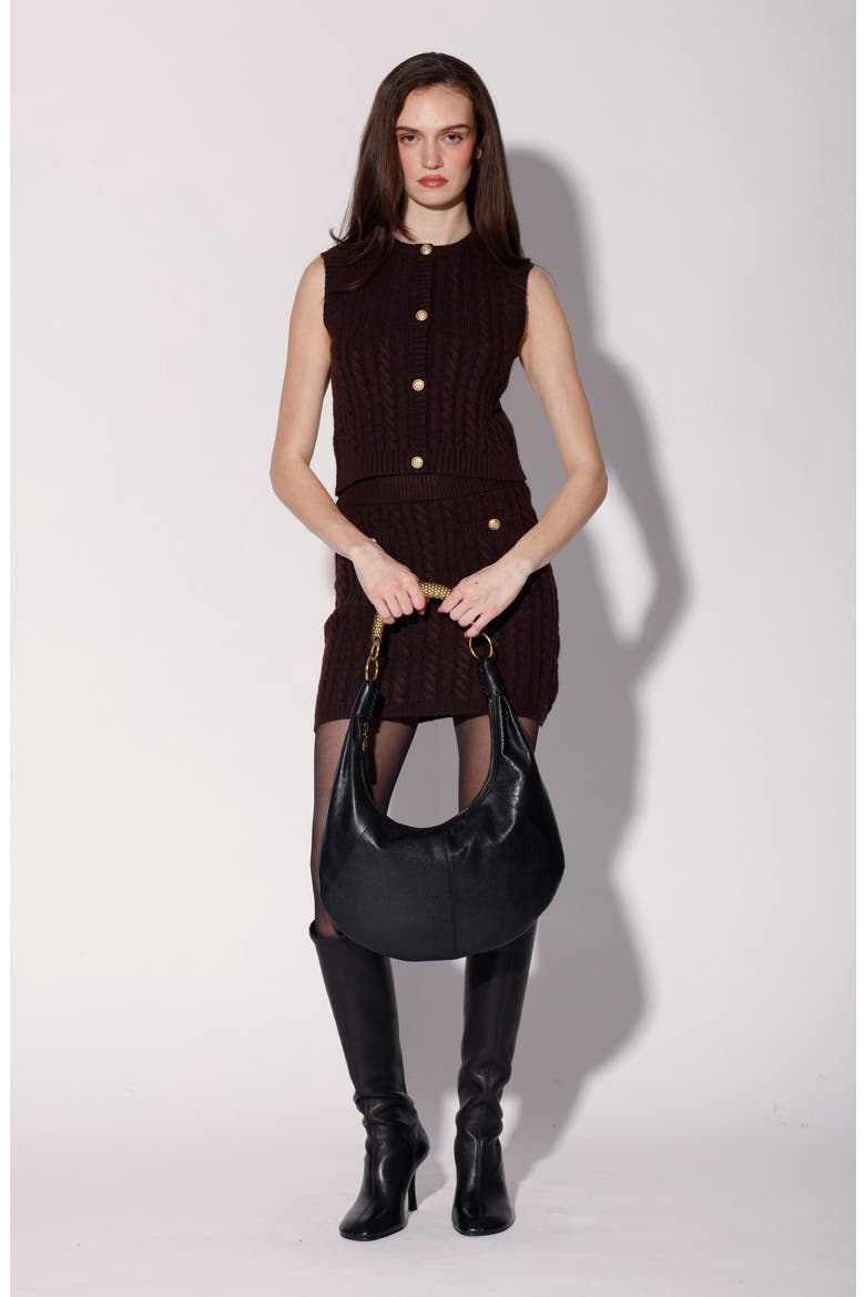Gemma Cable Stitch Sweater Tank, Alternate, color, PLUM