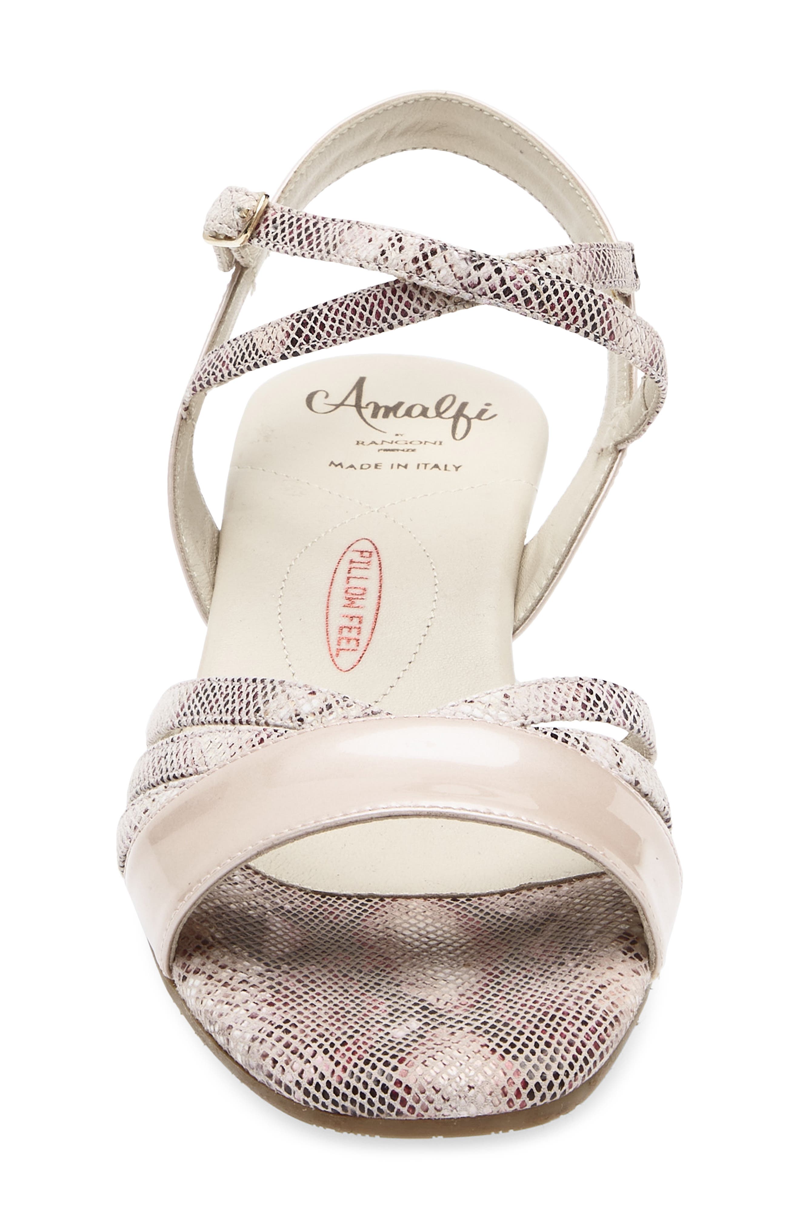 Amalfi by Rangoni Martinez Leather Sandal, Alternate, color, Pink