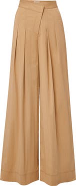Veronica Beard Heron Pleated Wide Leg Pants