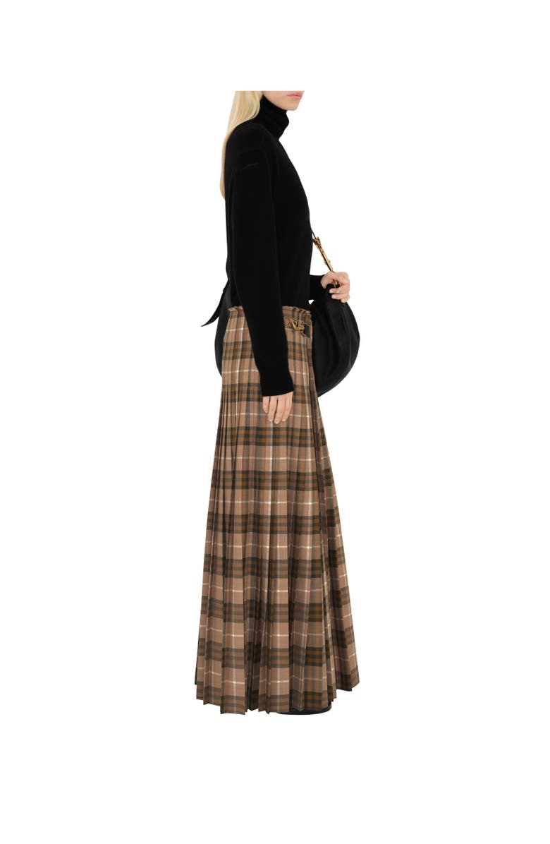 Burberry Check Wool Blend Maxi Kilt, Alternate, color, 