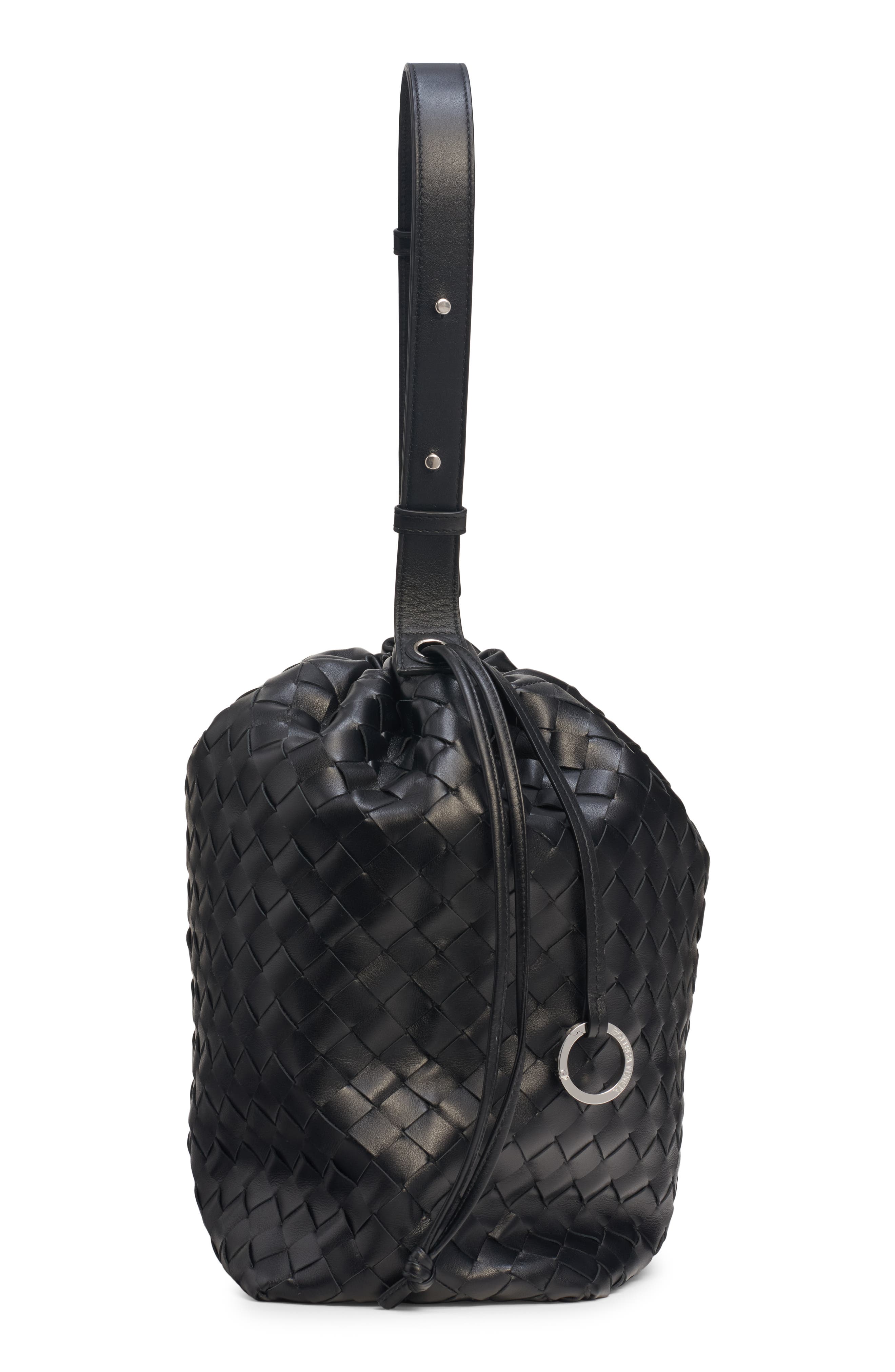 Bottega Veneta Intrecciato Drawstring Leather Bucket Bag, Alternate, color, 