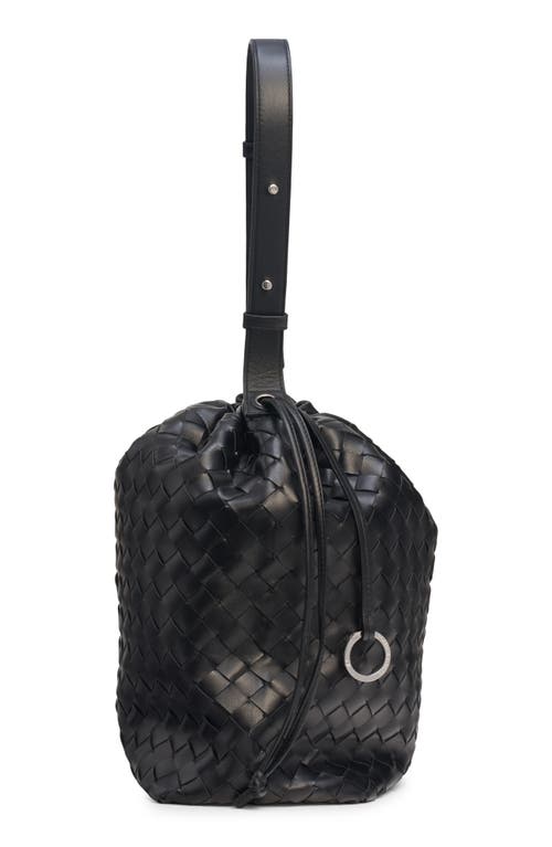 Bottega Veneta Intrecciato Drawstring Leather Bucket Bag In Multi