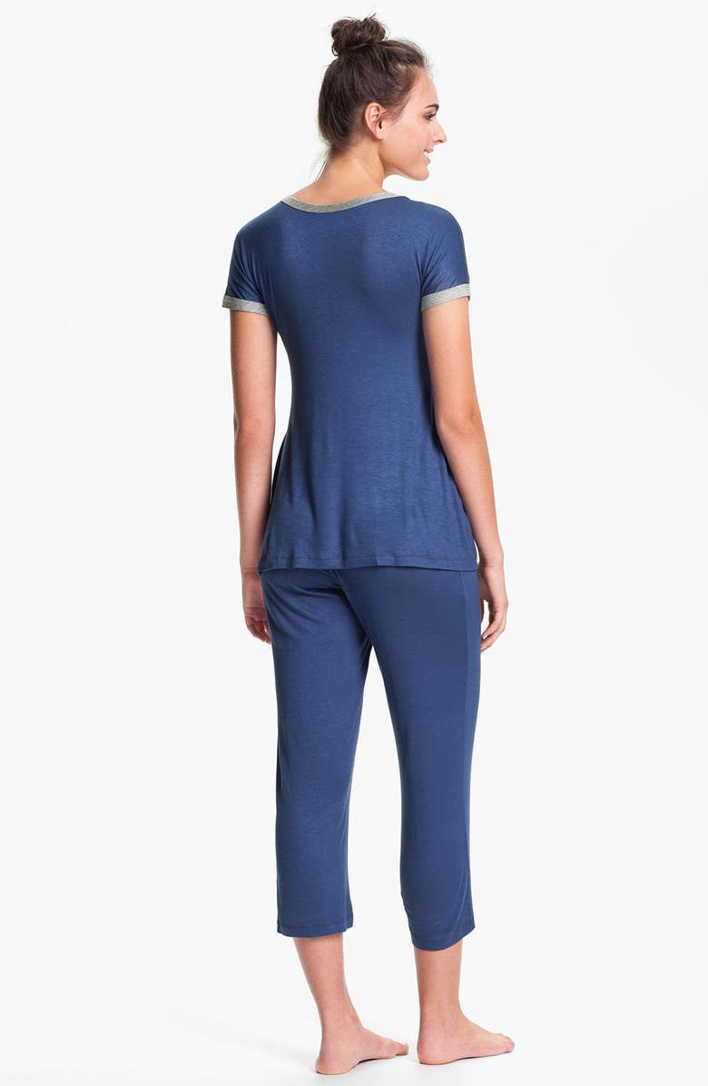 Japanese Weekend Maternity Pajama Gift Set with Infant Blanket, Alternate, color, 