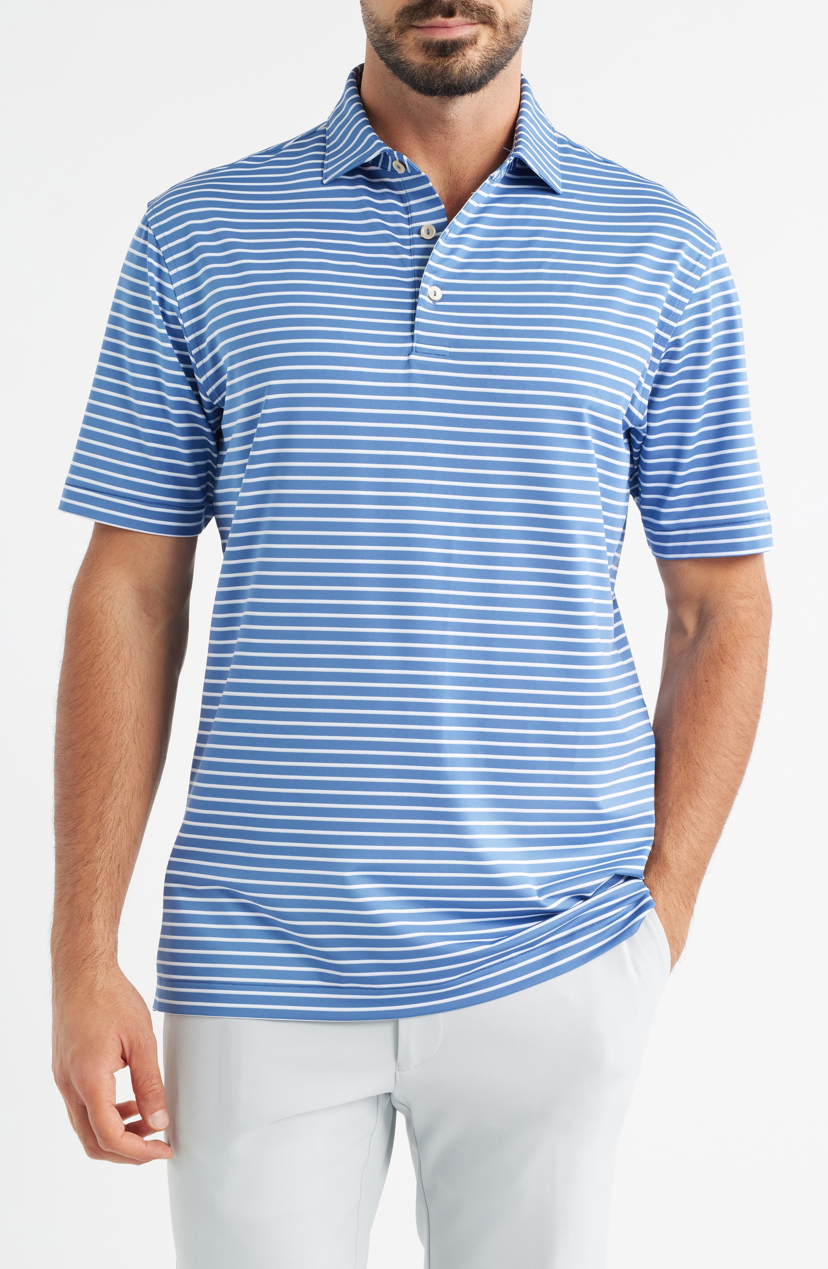 Dunnes Stripe Performance Jersey Polo - image 5