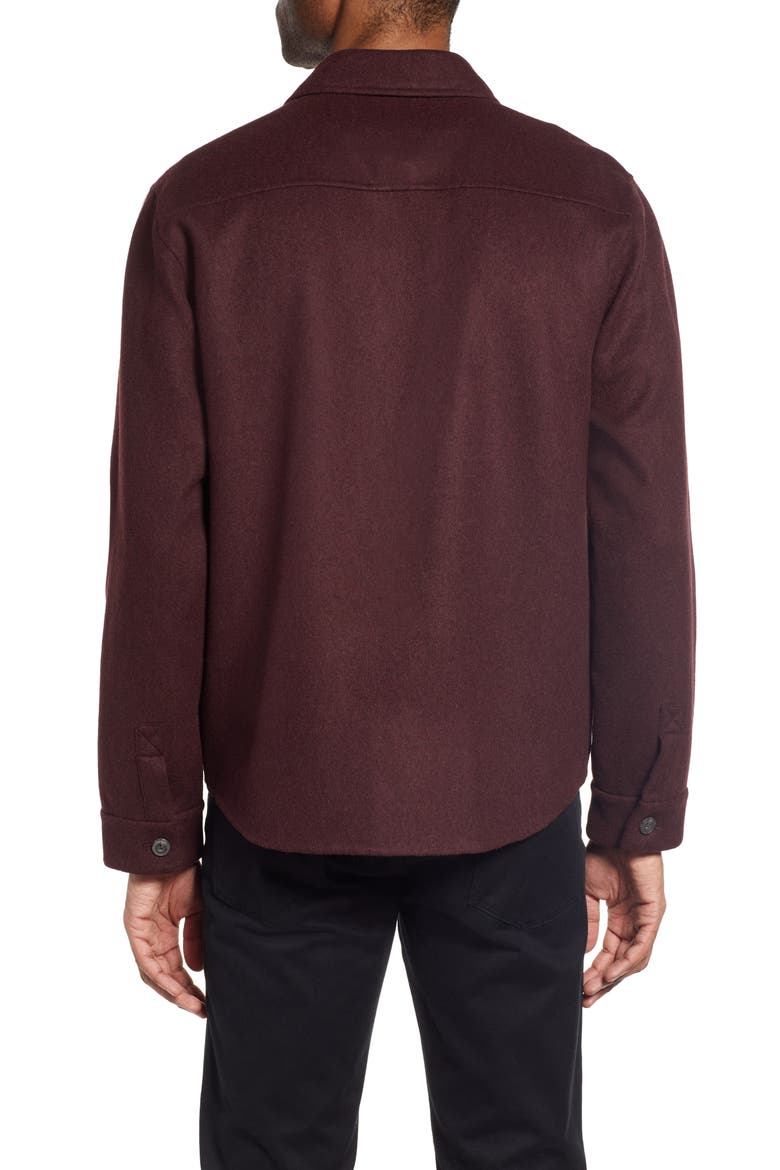 Recycled Wool Blend Shirt Jacket, Alternate, color, BEET ROOT