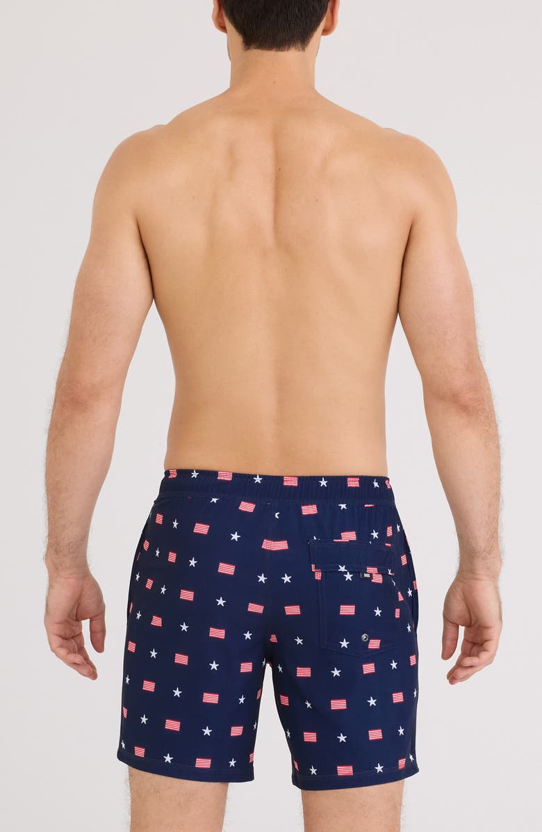 SAXX Oh Buoy 2N1 7-Inch Volley Swim Trunks, Alternate, color, Usa Signet-Maritime
