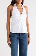 Leith Cotton Blend Halter Top