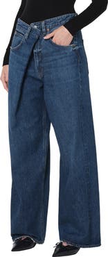 AGOLDE Vana Fold Waistband Wide Leg Jeans