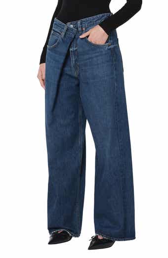 Vana Fold Waistband Wide Leg Jeans