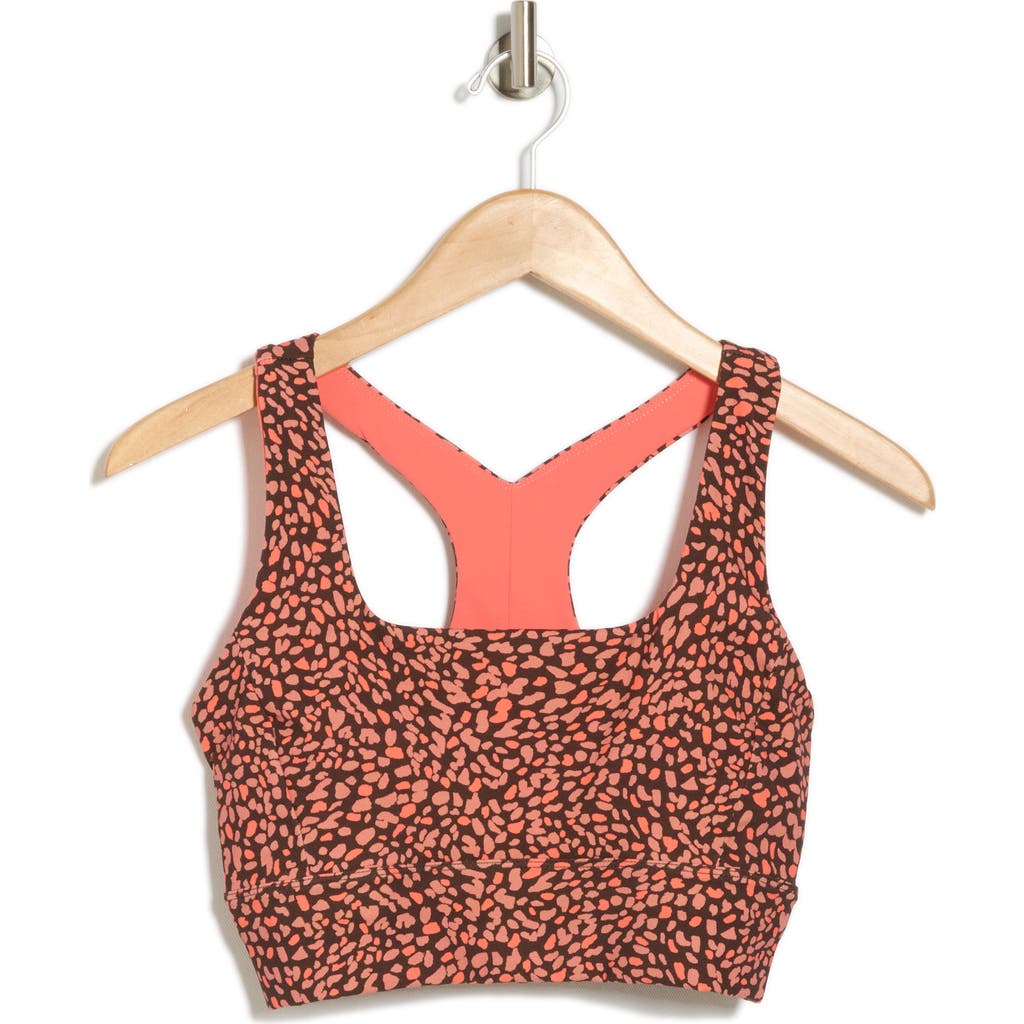 Shop Z By Zella Perform Print Sports Bra In Pink Ash Animal