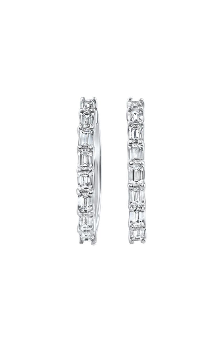 Bliss Diamond 2.30Ct Emerald Cut Hoops 14k Gold Lab Grown Women's Earrings, Alternate, color,