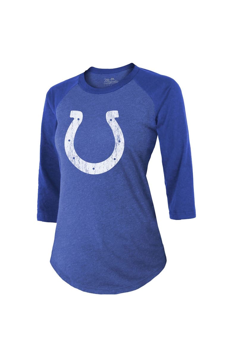 Majestic Threads Women's Majestic Threads Jonathan Taylor Royal Indianapolis Colts Player Name & Number Raglan Tri-Blend 3/4-Sleeve T-Shirt, Alternate, color, Royal