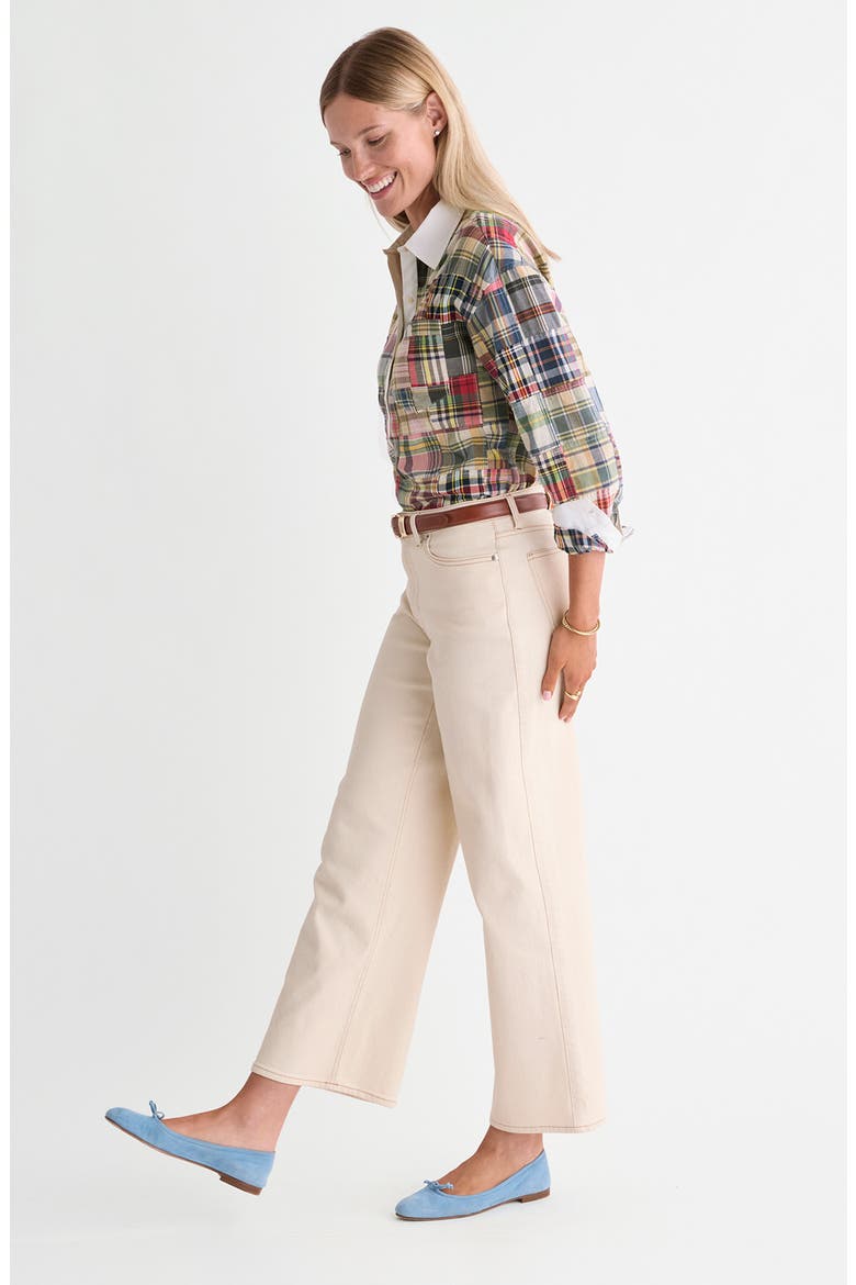 Birdie Patchwork Plaid Cotton Shirt, Alternate, color, MULTI PATCHWORK