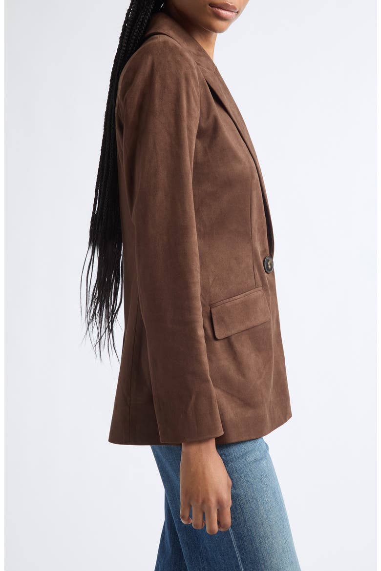 Marilyn Faux Suede Blazer, Alternate, color, HERITAGE BROWN