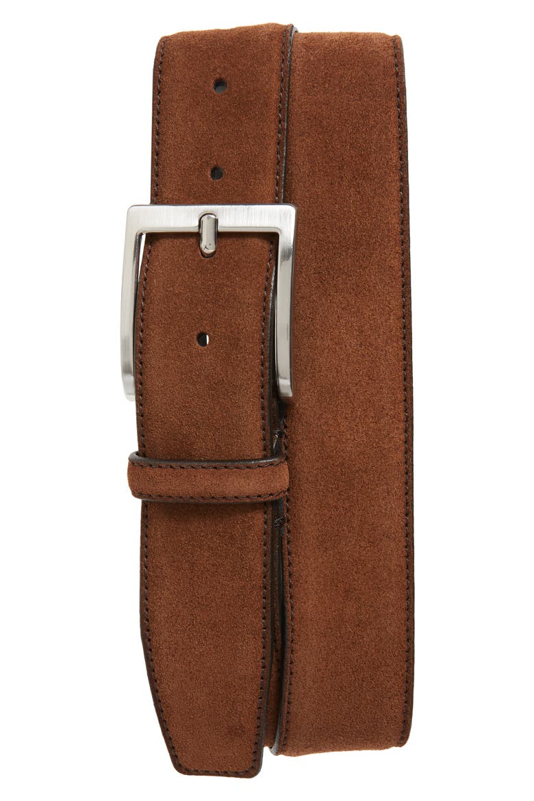 Suede Belt, Main, color, SUEDE ALASKA MID BROWN