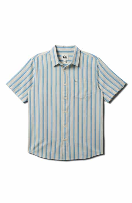 Quiksilver Oxford Stripe Classic Short Sleeve Button-Up Shirt