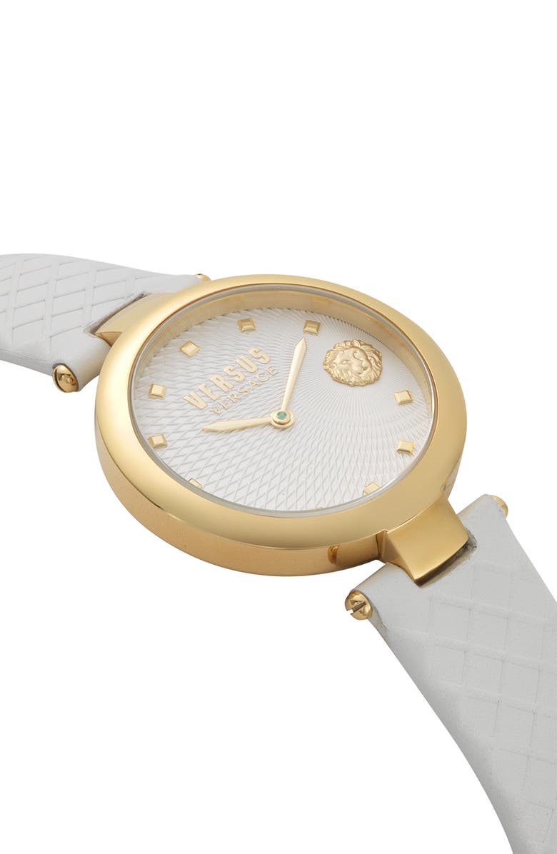 VERSUS Versace Buffle Bay Leather Strap Watch, 36mm, Alternate, color,