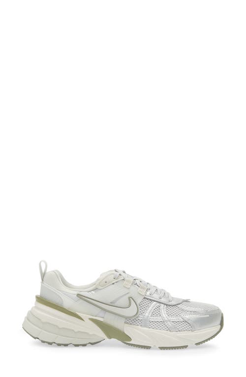 Nike V2k Run Mesh Sneakers With Dual-density Foam In Dust/silver/white