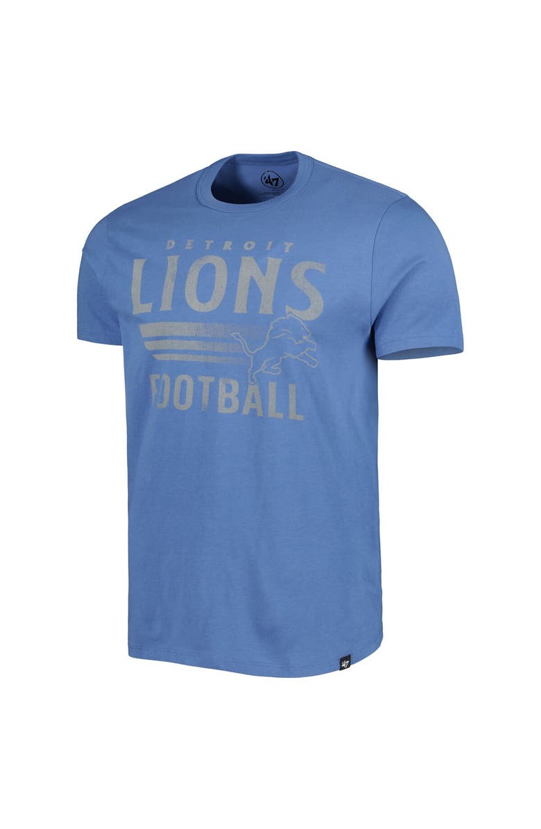 '47 Men's '47 Blue Detroit Lions Wordmark Rider Franklin T-Shirt, Alternate, color,