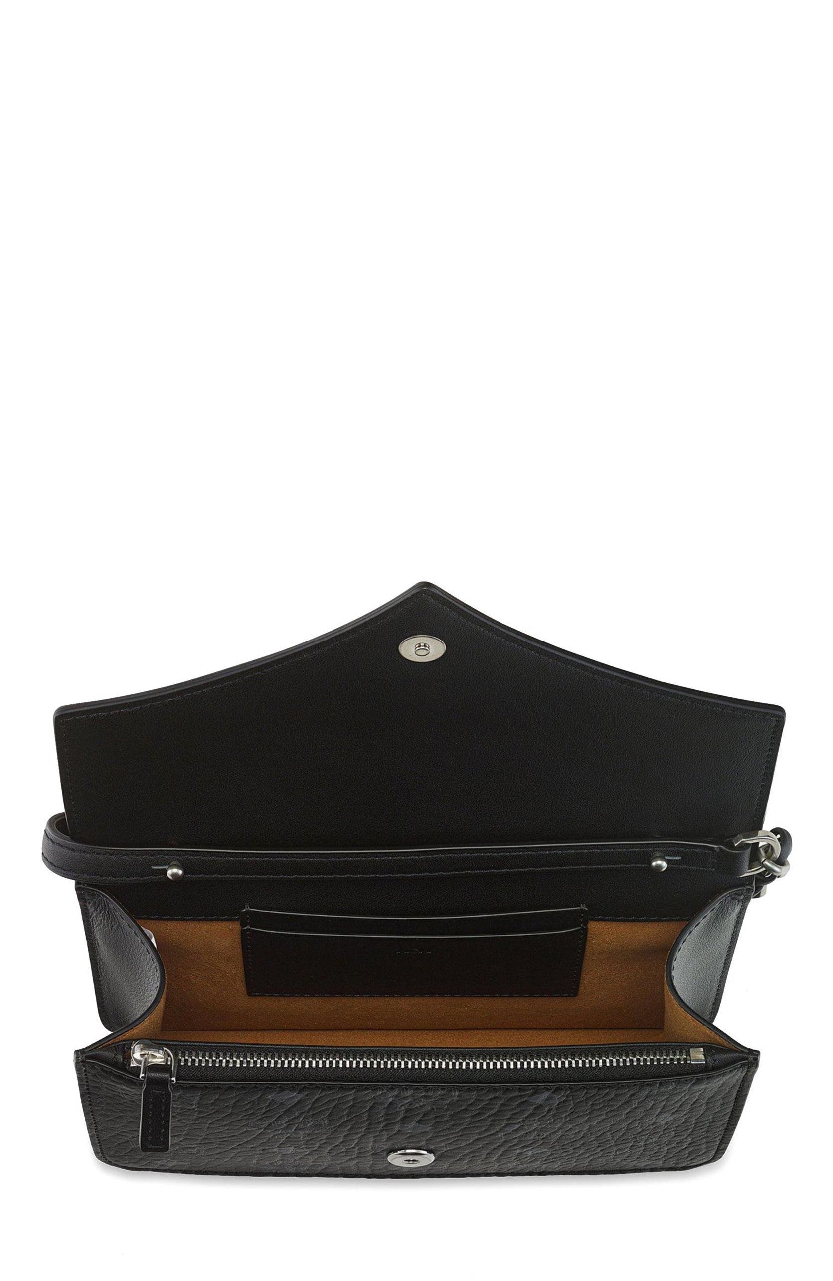 MCM Mini Diamond Shoulder Bag in Visetos Leather Mix, Alternate, color, Black