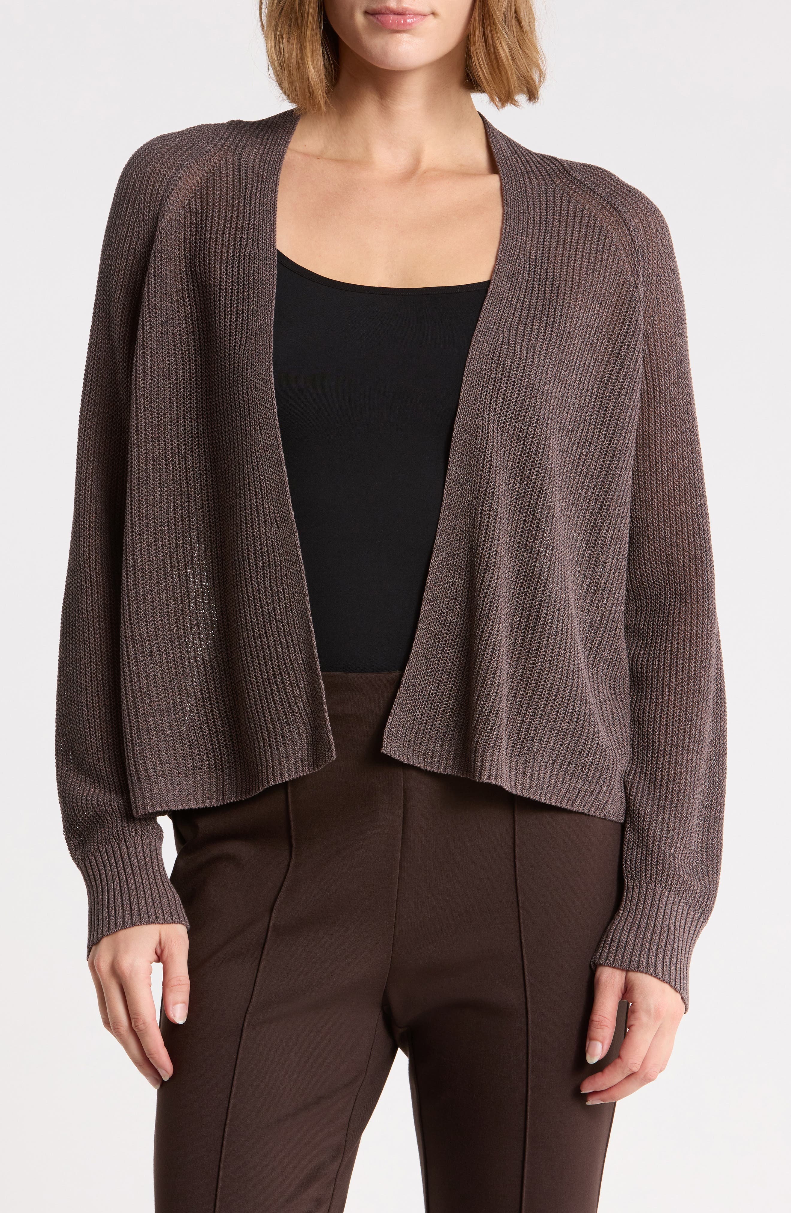 Organic Cotton & Silk Rib Cardigan