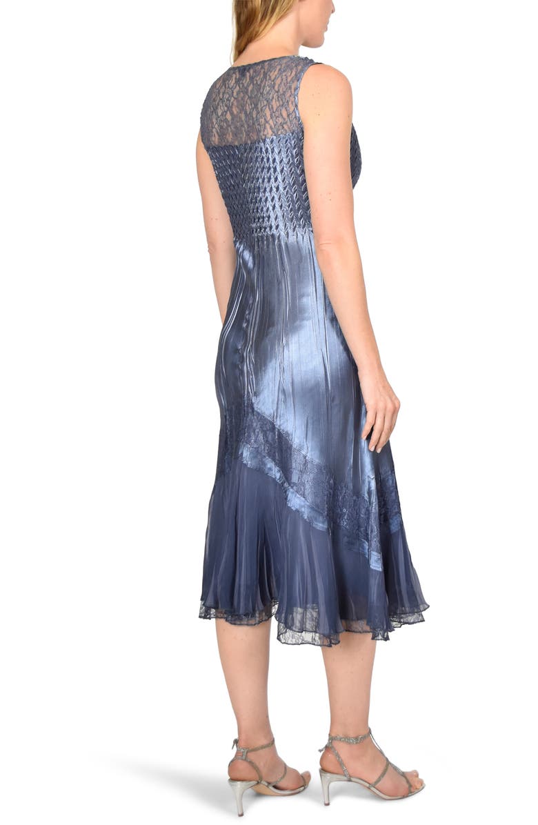 Komarov Embellished Charmeuse Midi Dress & Chiffon Jacket, Alternate, color, 
