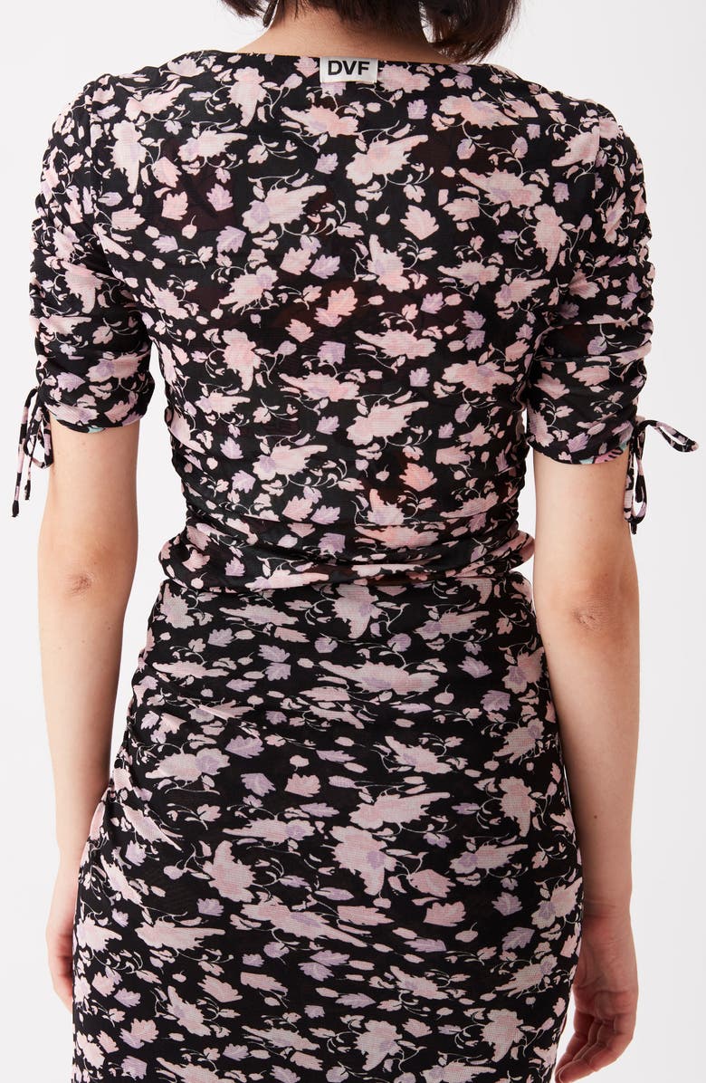 Diane von Furstenberg DVF Abriella Reversible Floral Mesh Top, Alternate, color,