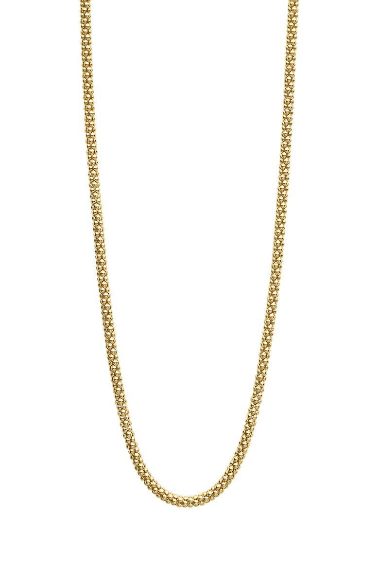 Men's 18K Gold Popcorn Caviar Chain Necklace, Alternate, color, GOLD