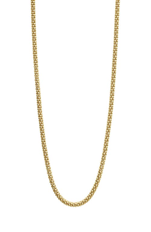 Lagos 18k Gold Popcorn Caviar Chain Necklace In Gold