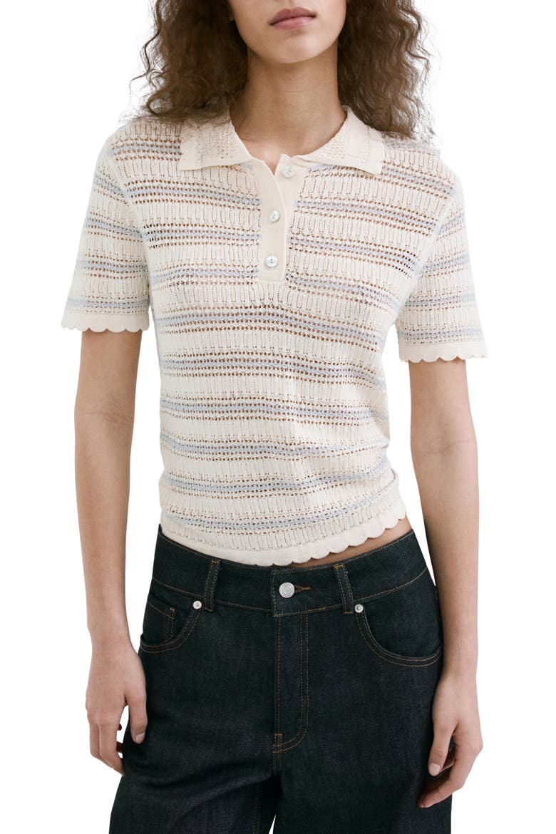 Stripe Open Stitch Cardigan, Main, color, ECRU