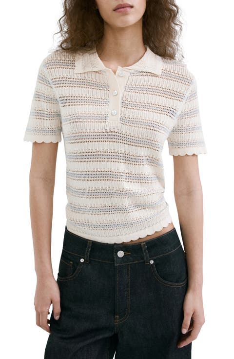 Stripe Open Stitch Cardigan