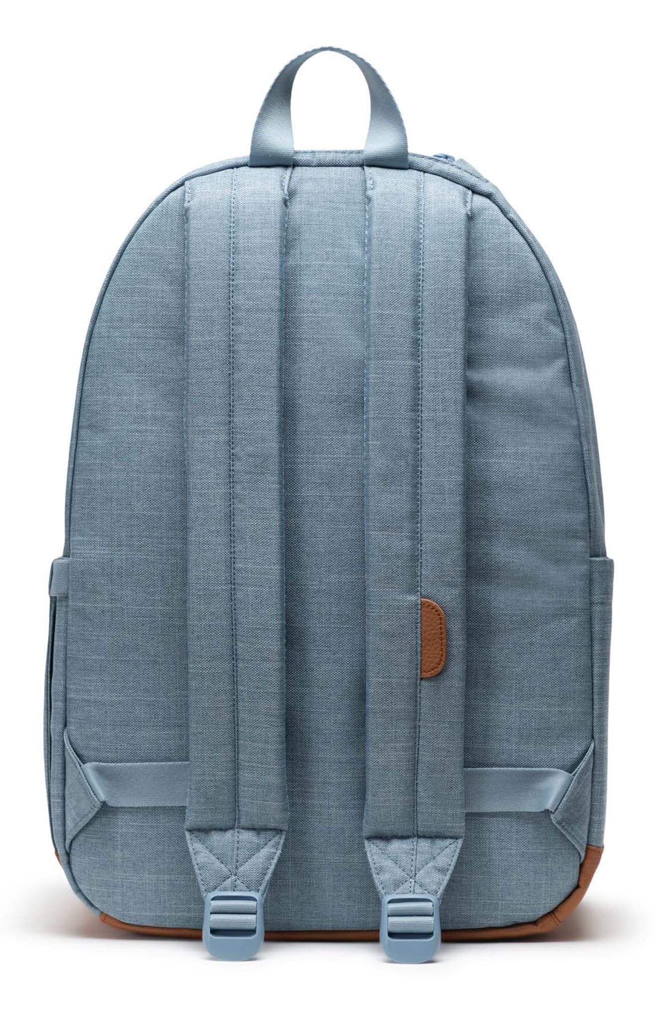 Herschel Supply Co. Pop Quiz Backpack, Alternate, color, Ashley Blue Crosshatch/Natural
