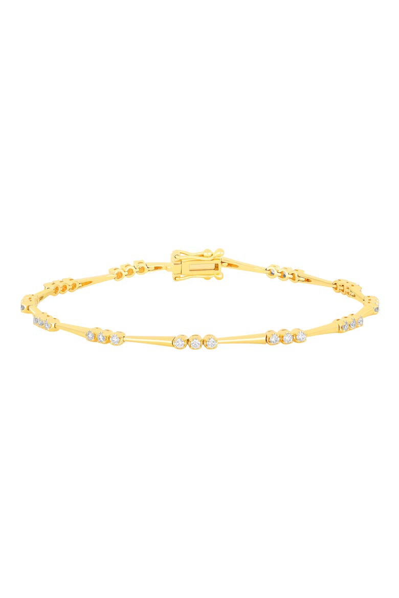 Crown Set Diamond Eternity Bracelet, Main, color, GOLD