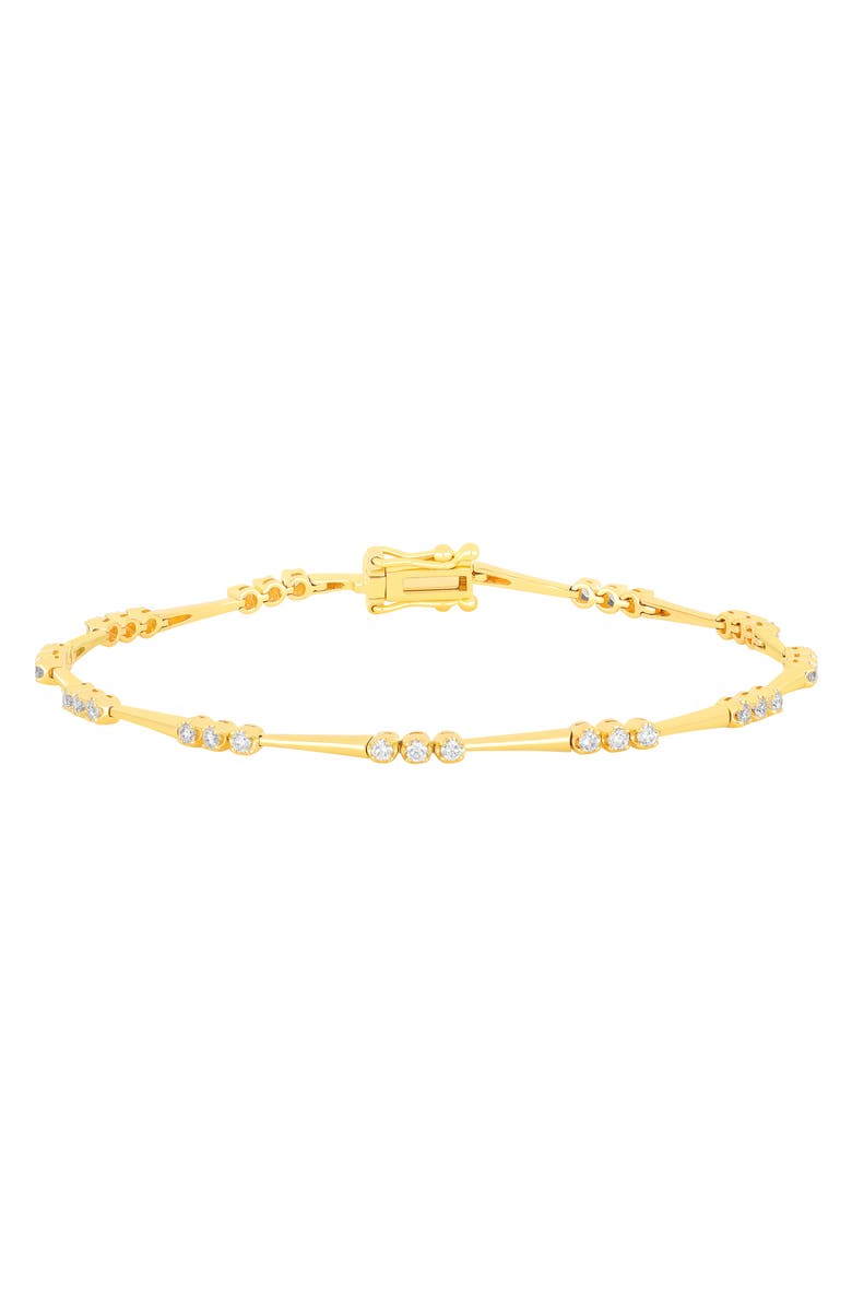EF Collection Crown Set Diamond Eternity Bracelet, Main, color, Gold