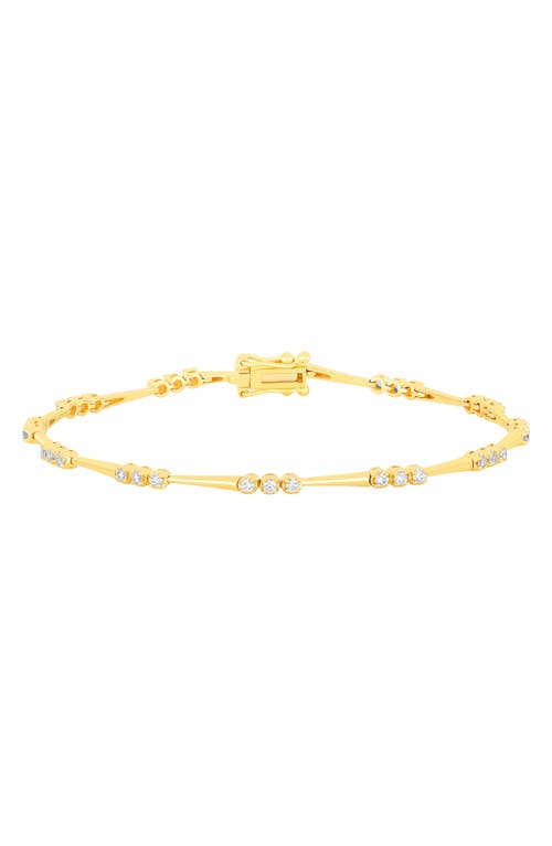 Ef Collection Crown Set Diamond Eternity Bracelet In Gold