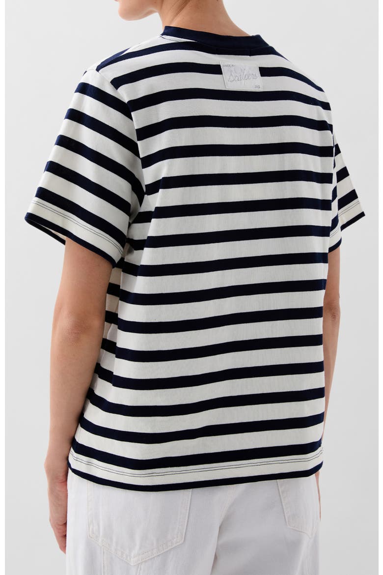 Heavy Solid Tee, Alternate, color, Navystripes