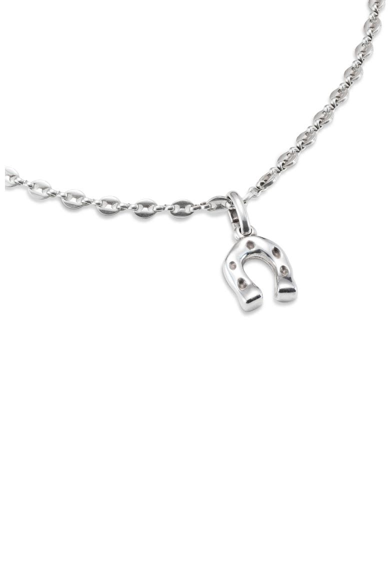 Sterling Silver Plated Horseshoe Charm, Alternate, color, Silver