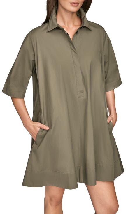 Elbow Sleeve Collar Dress