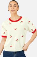 Yumi 100% Cotton Crew Neck Knitted Top
