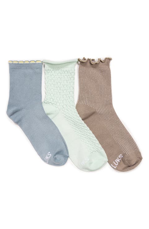 Whisper Assorted 3-Pack Crew Socks