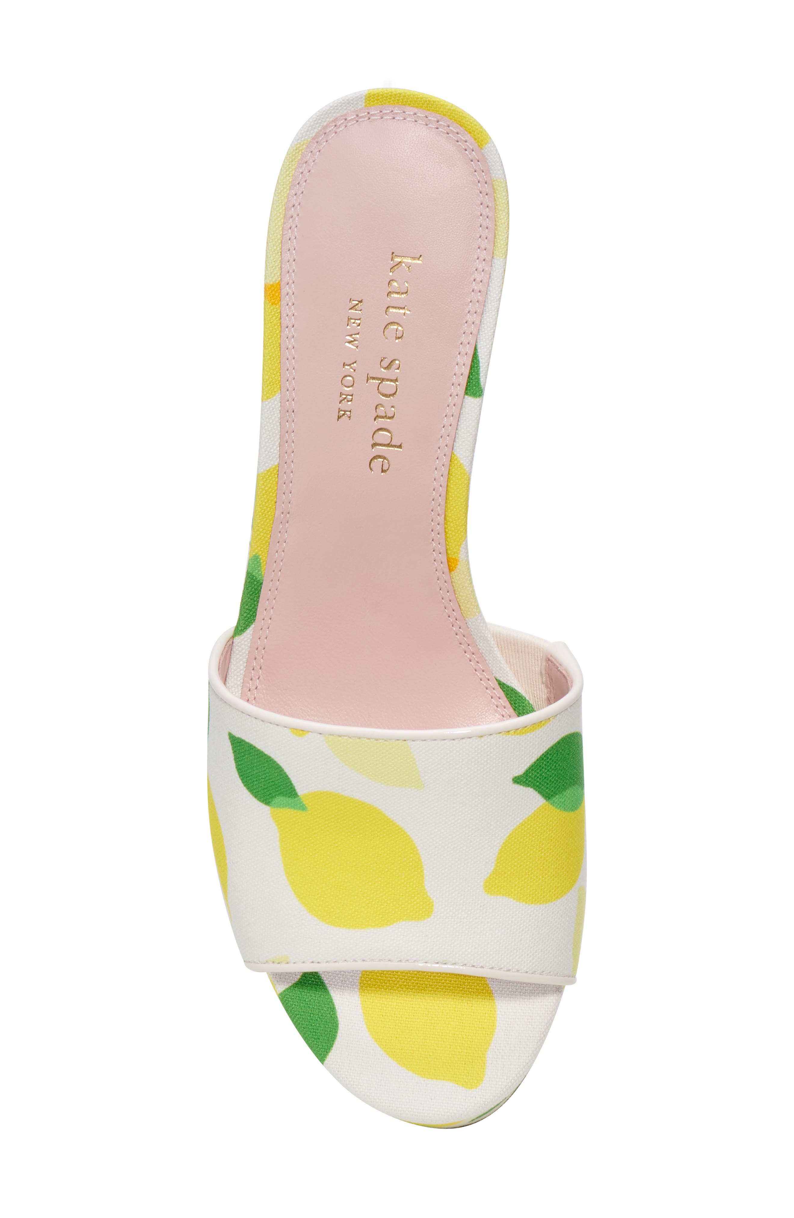 Kate Spade New York ibiza platform sandal, Alternate, color, Lemon Toss/ Parchment