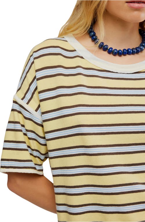Free People Clean Rugby Stripe Cotton Top In Yellow